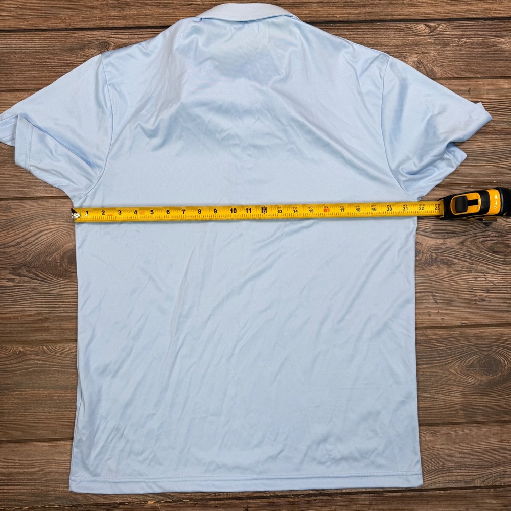 Collars & Co Mens Dress Collar Polo Size Large Light Blue Short Sleeve NWT - Picture 7 of 10